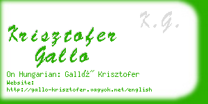 krisztofer gallo business card